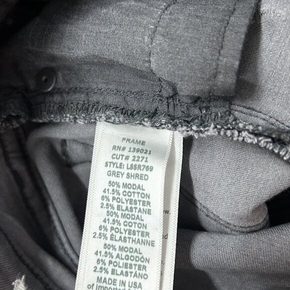 Frame Le Skinny De Jeanne Jeans Women’s Size 26 Grey Low Rise - Picture 7 of 8